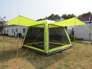 Outdoor 3-4 Person Large Camping Tent Dome Waterproof Hiking Family Tent Green