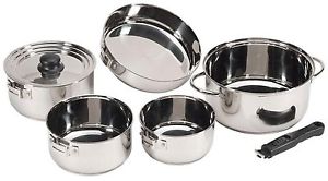 Stansport Family Cook Set SS Stainless steel 7 Piece Stansport