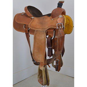 Used 14" Coolhorse Saddles Team Roping Saddle Code: U14COOLHORSE12MS