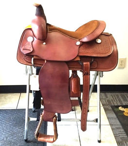 New Western Billy Cook Roping Saddle / Pecan 15.5"