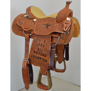 Used 13" Coolhorse Saddles Trophy Roping Saddle Code: U13CHJRCA68AA03