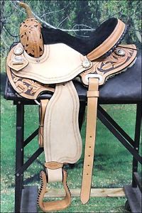 TT205BK1 16" HILASON WESTERN FLEX TREE BARREL RACING TRAIL RIDING HORSE SADDLE