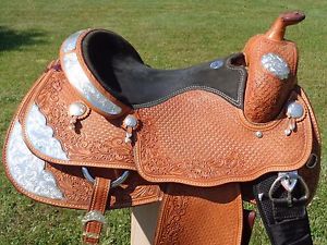 BILLY COOK 16-1/2" LOADED Silver Western Show SADDLE~GORGEOUS~Light Use~AQHA
