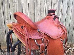 (SALE!) 16 1/4" Light Oil Wade Roping / Ranch / Trail / Roper / Buckaroo Saddle