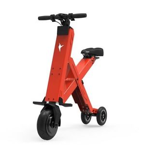 FOLDING Compact ELECTRIC BICYCLE Scooter Foldable Chargeable Black Vehicle w USB