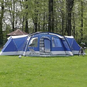 skandika Nimbus 12 Person/Man XL Group Tent 4 Sleeping Cabins 2 Entrances New