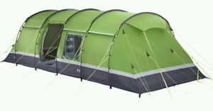 Kalahari Elite 8 green tunnel tent with porch & footprint. Used twice!