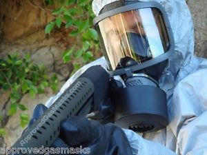 Scott Police/First Responder 40mm NATO Gas Mask Kit w/Voice Amp, Filter, Bag NEW