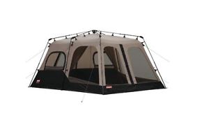 NEW Coleman 2-Room 8-Person 14' x10' Instant Family Tent Outdoor Camping, Brown