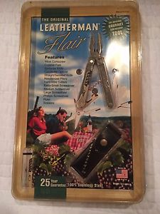 New In Box! Very Rare Leatherman Flair W/Leather Sheath!