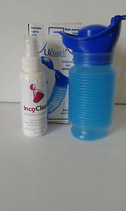 Box/50 Uriwell unisex urinal + 50 IncoClean anti-back sanitizer festival pack