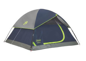 4-Person Camping Tent 9'x7' Coleman Sundome Hiking Outdoor Dome Shelter Navy