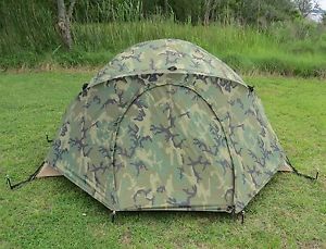 USMC 2 Man Tactical Combat Tent & Rain Fly & Repair Kit & Poles Eureka Diamond