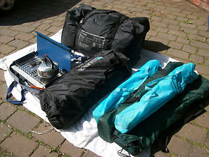 Falcon 8 man tent and camping equipment