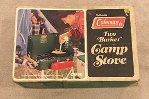 RARE Vintage Coleman 2-Burner Camping Camp Stove New UNOPENED Box Model 425E499