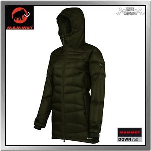 Mammut Pilgrim Parka mit Kapuze Damen Daunenjacke bison-mangrove