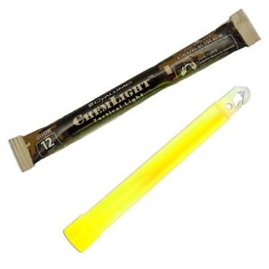 Cyalume ChemLight Military Grade Chemical Light Sticks, Yellow, 6" Long, 12 Hour