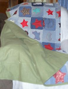 GREAT 4 CAMPING~!UNDER OR OVER! ~NICE & WARM FOREVER* DENIM JEAN QUILT 66 X 72