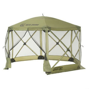 Clam Outdoors Quick-Set Screen Shelter Tent House 6 Sided Sports Family Picnic