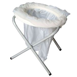 FOLDING PORTABLE TOILET CAMPING FESTIVAL T IN THE PARK WITH BAGS