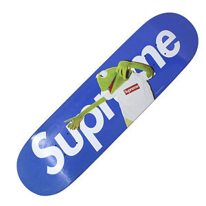 SUPREME  Kermit the frog 08SS Kermit full logo skate deck BLUE FREE
