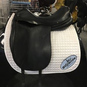 HOLD  Used Lauriche by AJ Foster Dressage Saddle - Size 17.5 - 18" Black