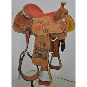 Used 14.5" Cowboy Classic Saddlery Roping Saddle Code: U145CCSHPJRA08HD