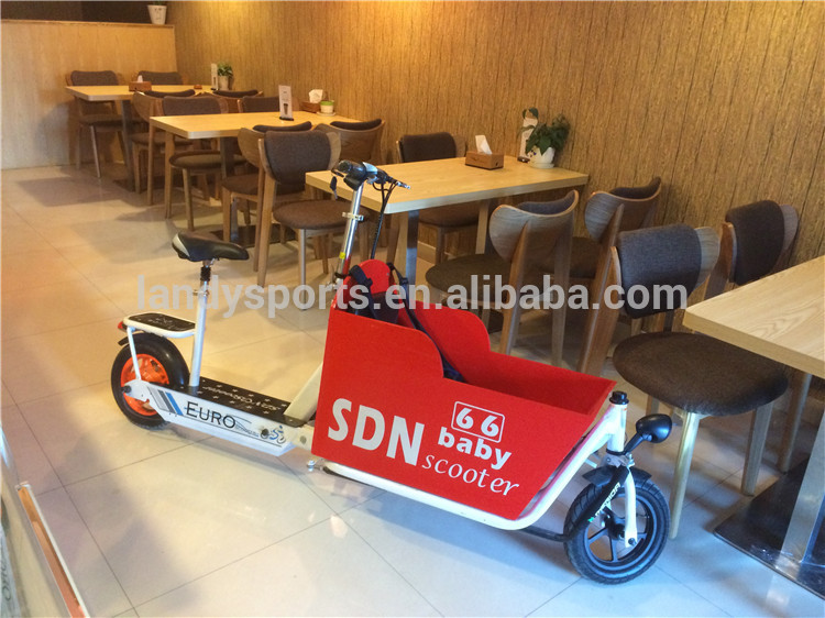SDN new design 2 wheel mother and kids 3 wheel cargo bike