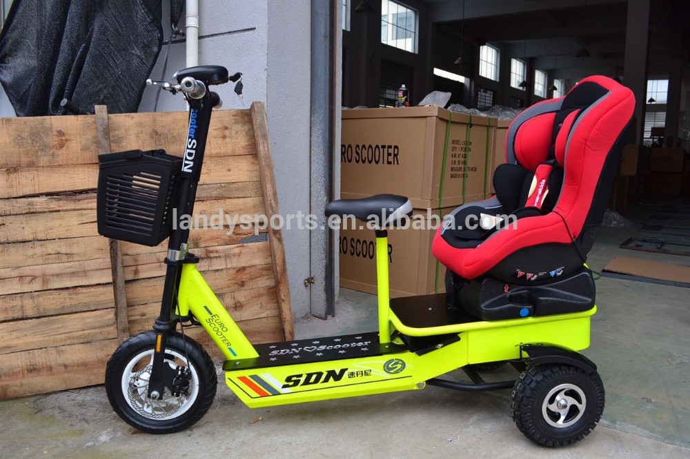 SDN new electric 3 wheel mother scooter with kids seat