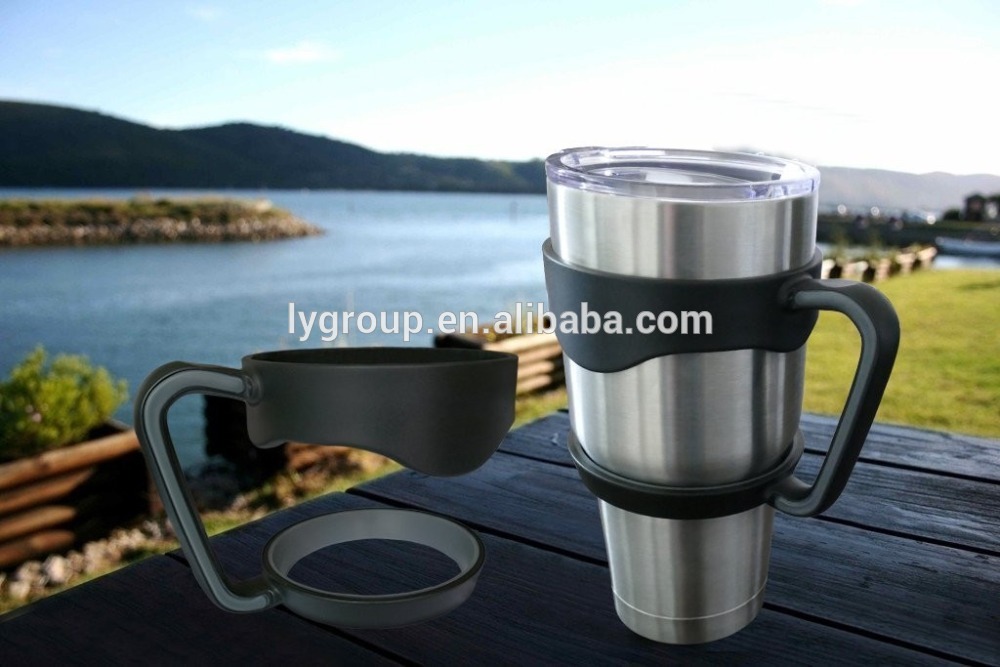 Made In China OEM 30oz stainless steel 304 tumbler handle/portable insulated travel mug handle/custom color beer mug holder