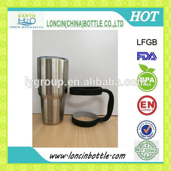 New Products anti slippery 30oz stainless steel tumbler handle/customized logo on handle/30oz handle fit cold & hot travel mug