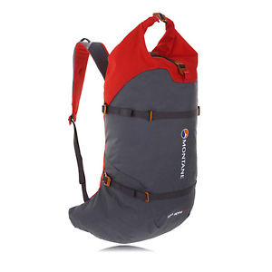 Montane Ultra Alpine Red Grey Water Resistant Backpack Rucksack 38 + 5L