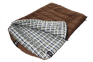 Canvas Sleeping Bag 2-Person +0-Degree Outdoor Camping Equipment Double Layered
