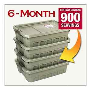 6 Month Emergency Dehydrated Food Survival Supply in a Convenient Container