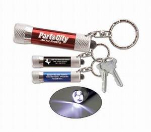 Lot of 500 Pieces - Misprint 3 LED Metal Flashlight Keychains + FREE SHIPPING