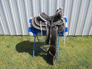 14" Vintage horse Hess & Hopkins parade saddle taps breast collar collectible