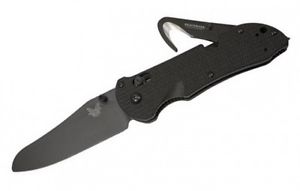 Benchmade Triage, black, plain, schwarzer Griff