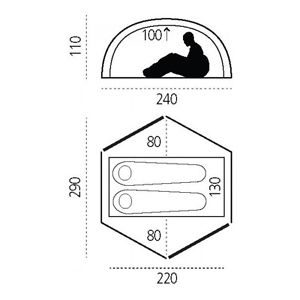 Fjäll Räven Abisko Dome 2 | geräumiges Zelt für 2 Personen