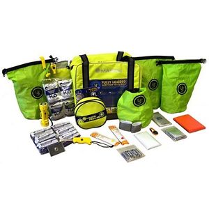Ultimate Survival Technologies 20-724-01 Loaded Ditch Bag 4 Person Lime