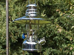 Petromax Lampe HK 150 Chrom Starklichtlampe im Set mit Lampenschirm