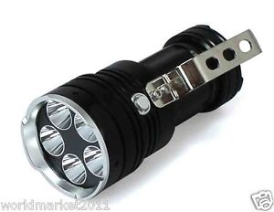 Aluminum Alloy Bright Light Long Shots Waterproof Flashlight Torch Lamp Black