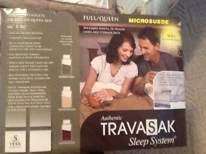 NEW Travasak Sleep System Sleeping Bag, Sheet, Pillowcases, Full/Queen, 66"x80"