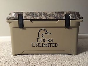 Engel Ducks Unlimited 35 Quart Camo And Tan Cooler Yeti Style
