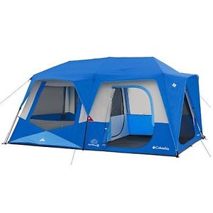8-Person Instant Cabin Tent 4 Windows Double Doors Electric Port Fiberglass Pole