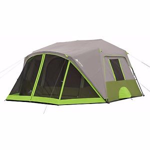 9 Person 2 Room Instant Cabin Tent with Screen Room  seven-foot ceiling carrybag