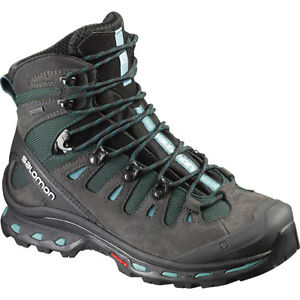 Salomon Quest 4d 2 Gtx Womens Boots Walking Boot - Asphalt Green Black Haze Blue