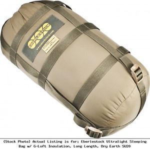 Eberlestock Ultralight Sleeping Bag w/ G-Loft Insulation, Long Length, Dry: SU20