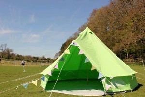 5m bell tent used 5 time. pegs and ropes zip gouund sheet. got vw camper now