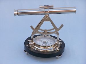 Chrome Alidade Compass 14"