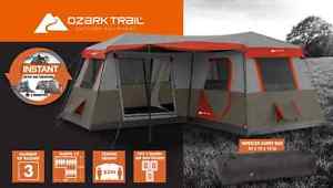 Large12 Person 3 Room L-Shaped Instant Cabin Tent Rainfly